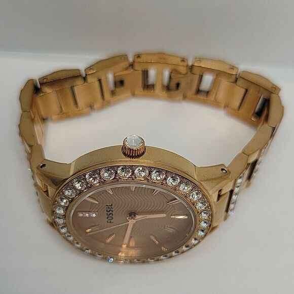 Fossil Jesse ES3020 Women's Stainless Steel Rose Gold Analog Quartz Watch BC63 - Picture 8 of 11